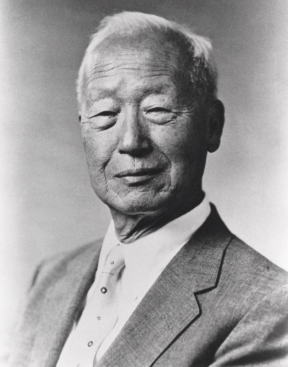 Syngman Rhee, official presidential portrait, 1948. Public domain, South Korea National Archives.